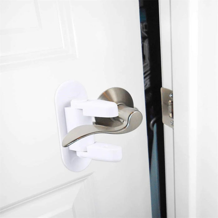 2PCS Door Handle Safety Lock Child Safety Door Lever Lock with Adhesive - 5