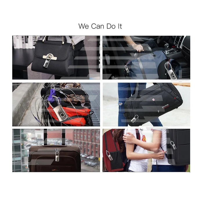 Intelligent Waterproof Fingerprint Luggage Suitcase Backpack Lock - 6