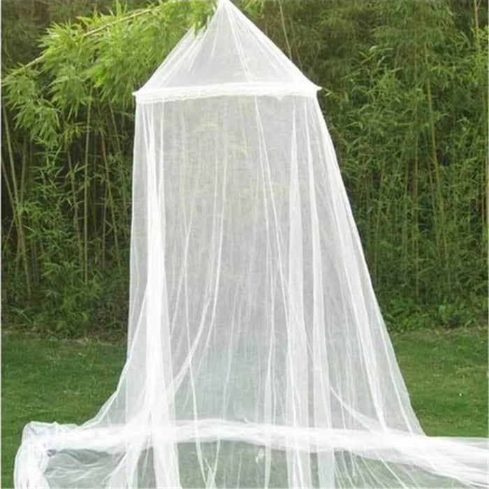 Summer Hanging Round Dome Canopy Princess Mosquito Net Bed Netting - White - 2