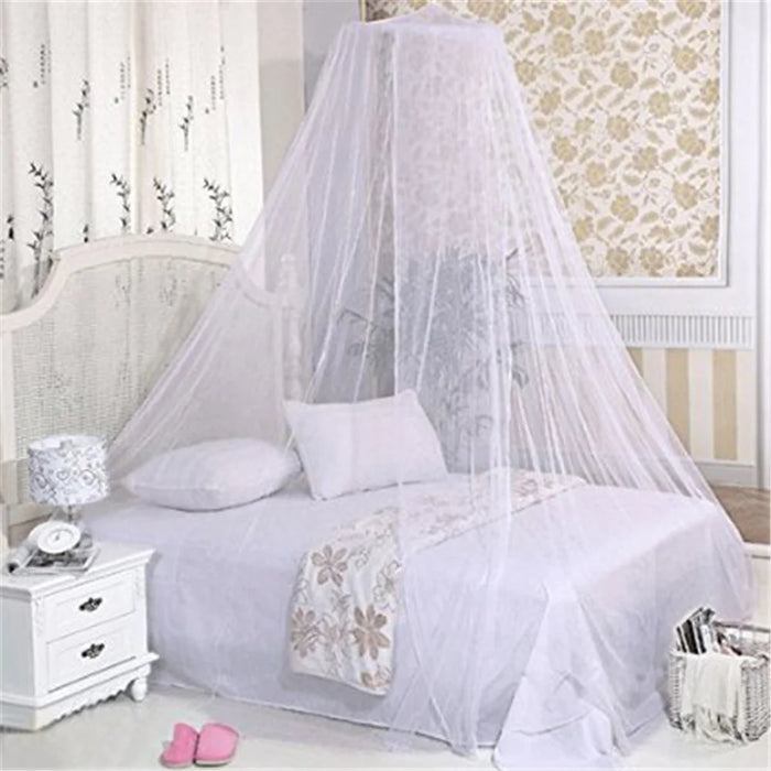 Summer Hanging Round Dome Canopy Princess Mosquito Net Bed Netting - White - 3