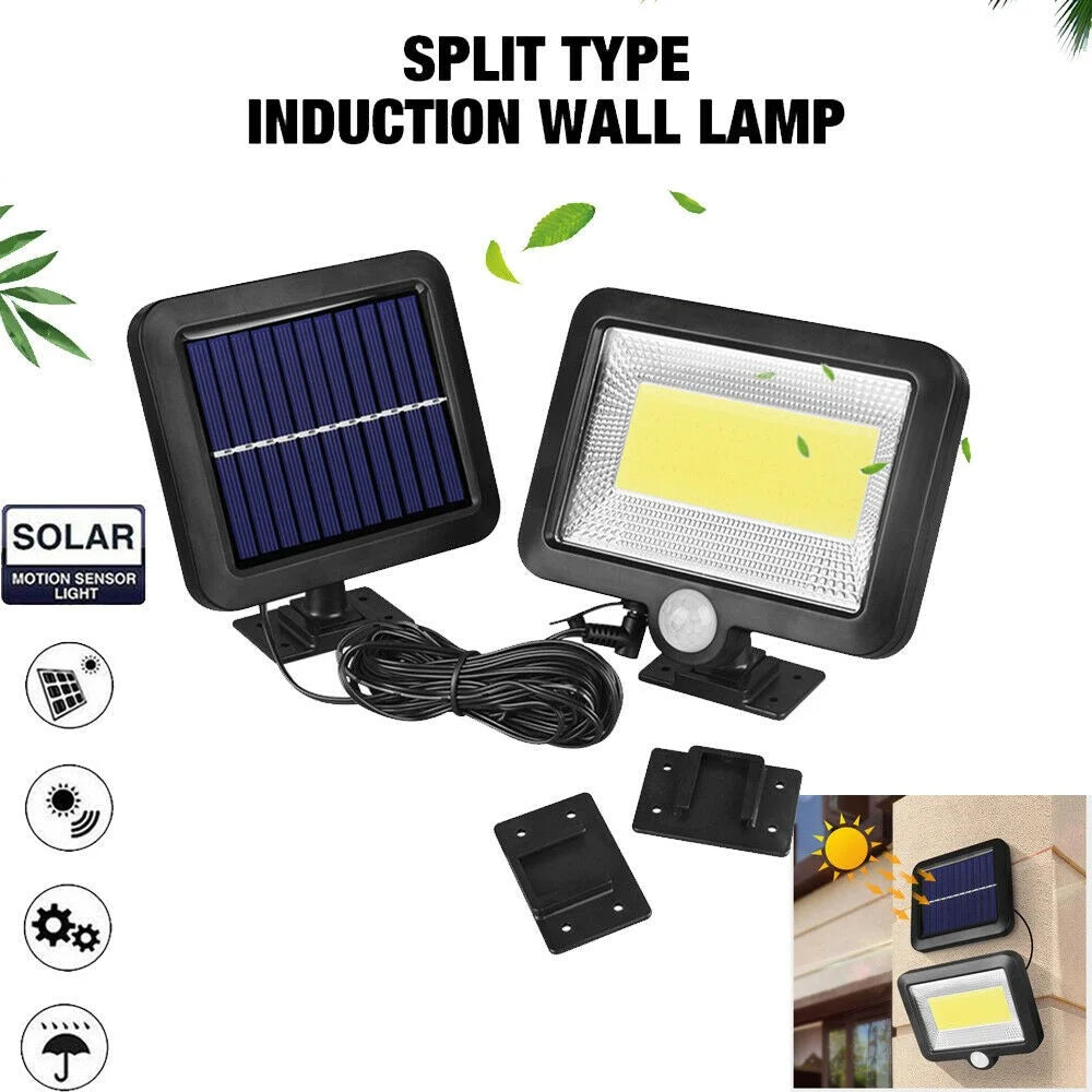 100-LED COB Solar Security Night Light Outdoor Garden Wall Light - 2