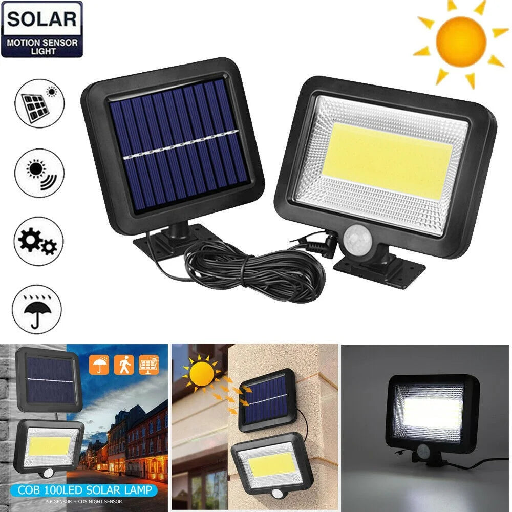 100-LED COB Solar Security Night Light Outdoor Garden Wall Light - 3