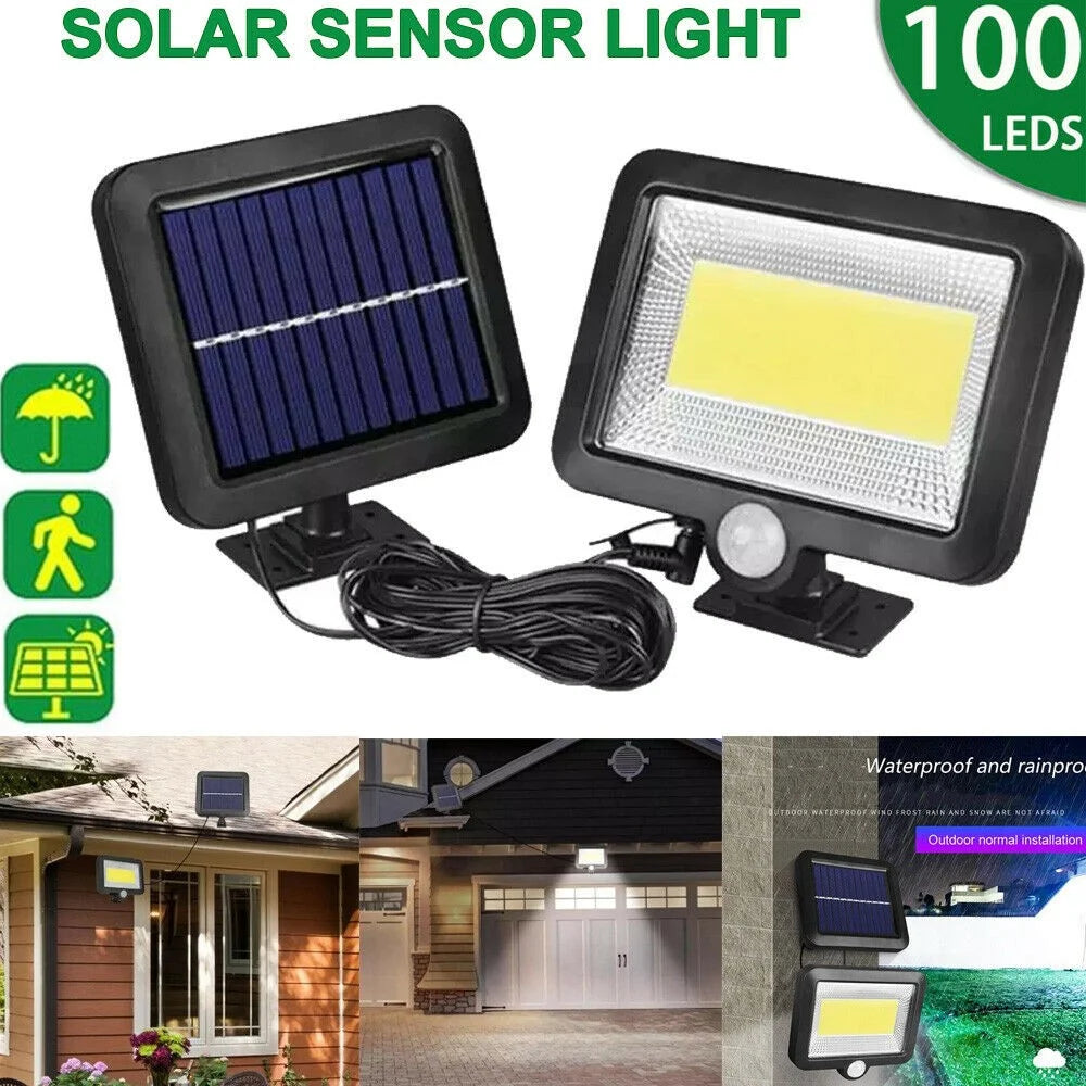 100-LED COB Solar Security Night Light Outdoor Garden Wall Light - 6