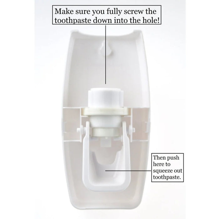 Practical Automatic Toothpaste Squeezer Toothbrush Holder Set with Sticker - 5