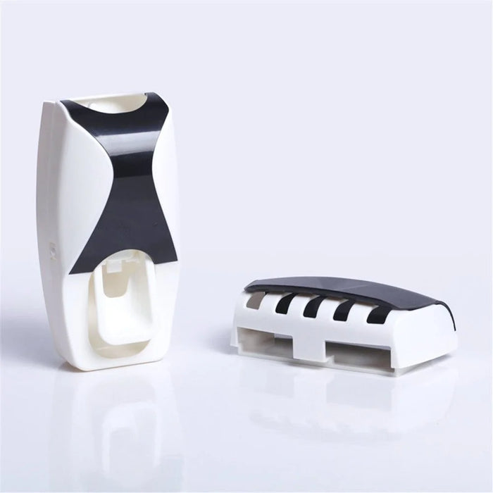 Practical Automatic Toothpaste Squeezer Toothbrush Holder Set with Sticker - 7
