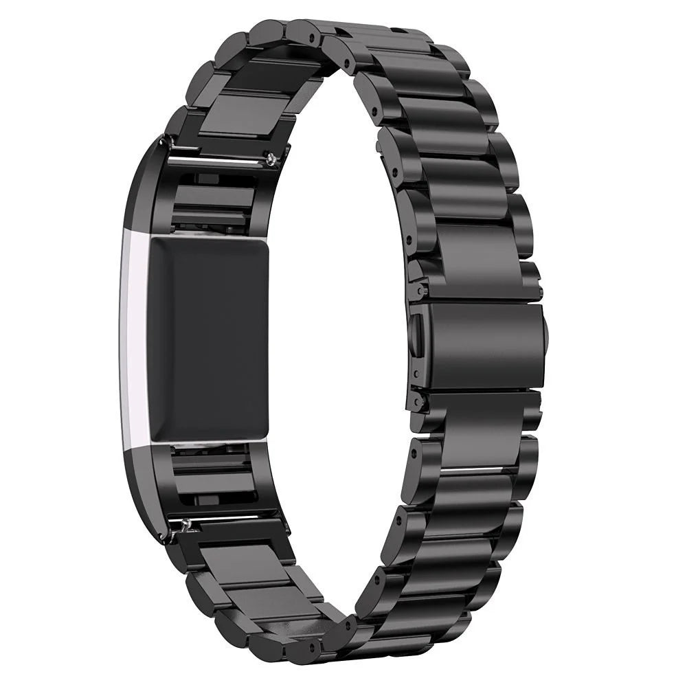 316L Stainless Steel Watch Band for Fitbit Charge 2 - Black - 1