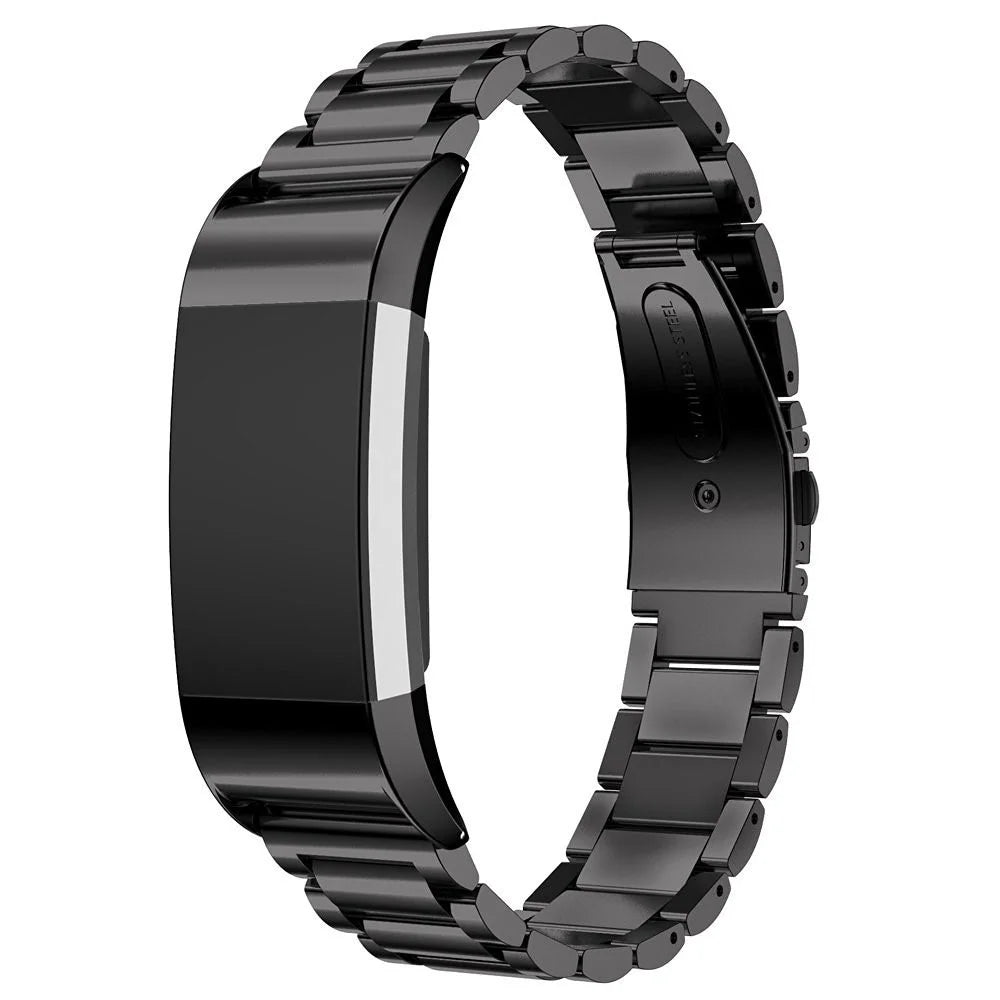 316L Stainless Steel Watch Band for Fitbit Charge 2 - Black - 3