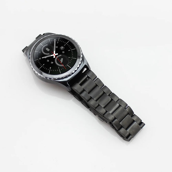 20mm Solid Stainless Steel Watch Band for Samsung Gear S2 Classic SM-732, Replacement Watch Strap - Black - 2