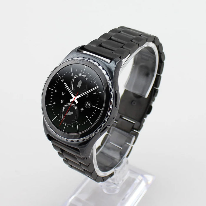 20mm Solid Stainless Steel Watch Band for Samsung Gear S2 Classic SM-732, Replacement Watch Strap - Black - 4