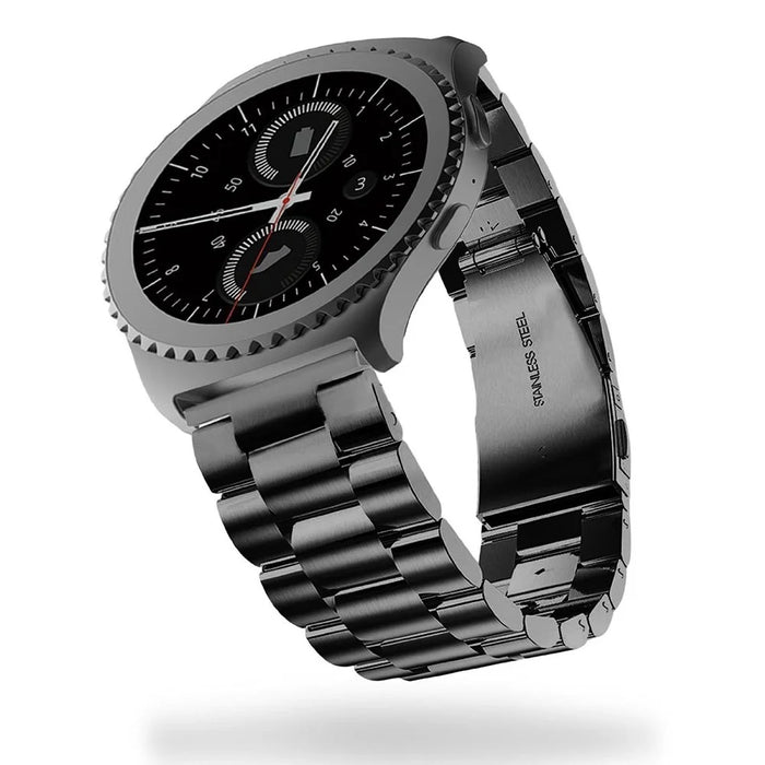 20mm Solid Stainless Steel Watch Band for Samsung Gear S2 Classic SM-732, Replacement Watch Strap - Black - 5