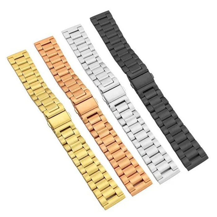 20mm Solid Stainless Steel Watch Band for Samsung Gear S2 Classic SM-732, Replacement Watch Strap - Black - 6