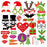 50PCS Photo Booth Props DIY Kit for Wedding Birthday Christmas - 1