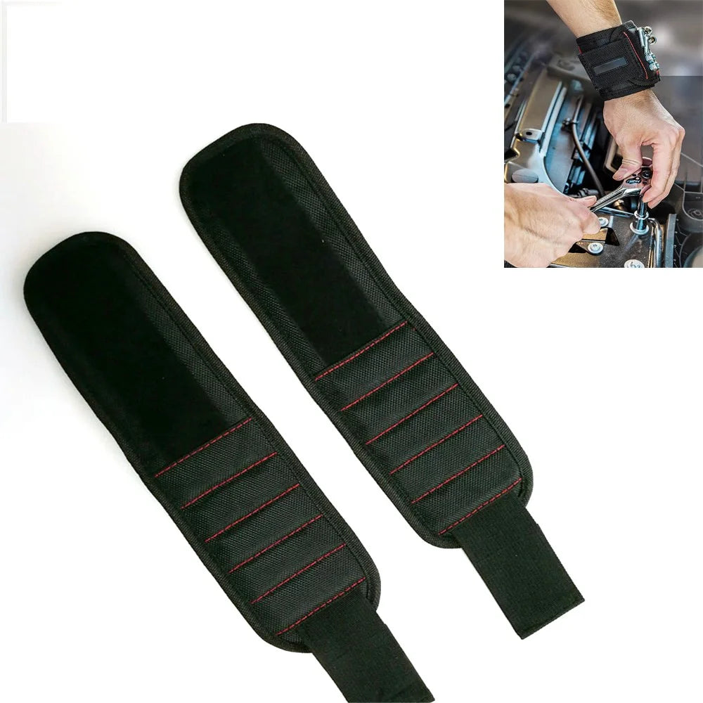 10 Powerful Magnets Magnetic Wristband for Holding Tools, Screws, Nails, Bolts, Drilling Bits - 1