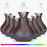 550ML Wood Grain Air Humidifier Vase Shape Mute Aroma Essential Oil Diffuser with Remote Control - Black / EU Plug - 2