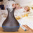 550ML Wood Grain Air Humidifier Vase Shape Mute Aroma Essential Oil Diffuser with Remote Control - Black / EU Plug - 4