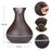 550ML Wood Grain Air Humidifier Vase Shape Mute Aroma Essential Oil Diffuser with Remote Control - Black / EU Plug - 5