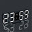 Modern Electronic 3D Digital Alarm Clock Luminous Clock LED Wall Clock - Black + White - 1