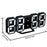 Modern Electronic 3D Digital Alarm Clock Luminous Clock LED Wall Clock - Black + White - 2