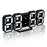Modern Electronic 3D Digital Alarm Clock Luminous Clock LED Wall Clock - Black + White - 3