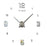 DIY Acrylic Wall Clock Living Room Wall Decorative Clock Sticker Clock - Silver - 1