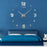 DIY Acrylic Wall Clock Living Room Wall Decorative Clock Sticker Clock - Silver - 2