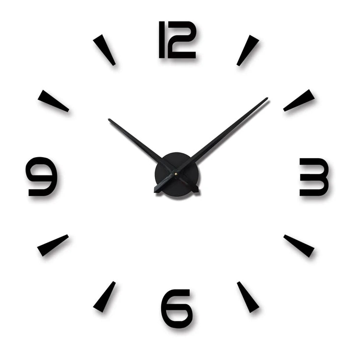 DIY Wall Clock Living Room Wall Decorative Sticker Clock - Black - 1