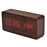 Voice Control Creative Wooden LED Alarm Clock with Temperature Display Table Clock - Coffee / Red LED Numbers - 2