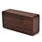 Voice Control Creative Wooden LED Alarm Clock with Temperature Display Table Clock - Coffee / Red LED Numbers - 5
