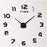 DIY Large Size 3D Mirror Sticker Wall Clock Arabic Numerals Gift (3M004) - Black - 2