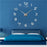 DIY Large Size 3D Mirror Sticker Wall Clock Arabic Numerals Gift (3M004) - Black - 3