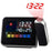 Rotating Time Projection Weather Forecast Electronic Alarm Clock LCD Display - 1
