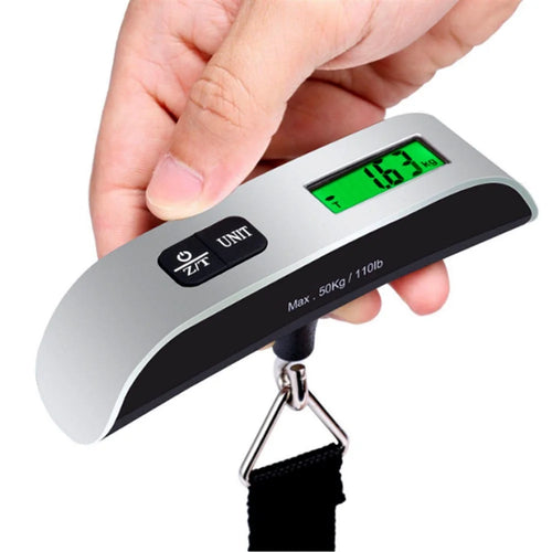 Electronic Balance Digital Luggage Hanging Scale with Backlit LCD Display Tare Function - 1