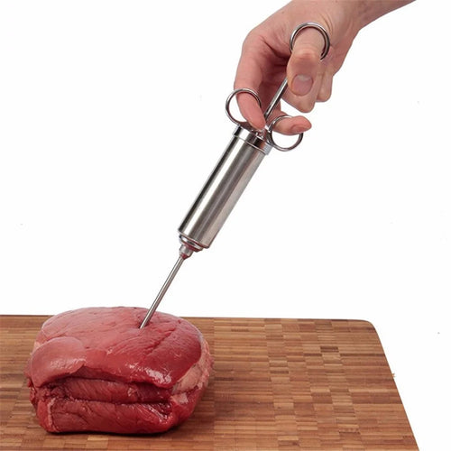 2-Ounce Marinade Injector Stainless Steel Flavor Seasoning BBQ Brine Needle - 1