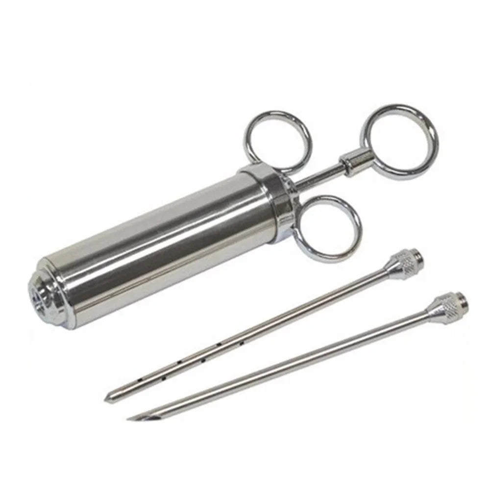 2-Ounce Marinade Injector Stainless Steel Flavor Seasoning BBQ Brine Needle - 3
