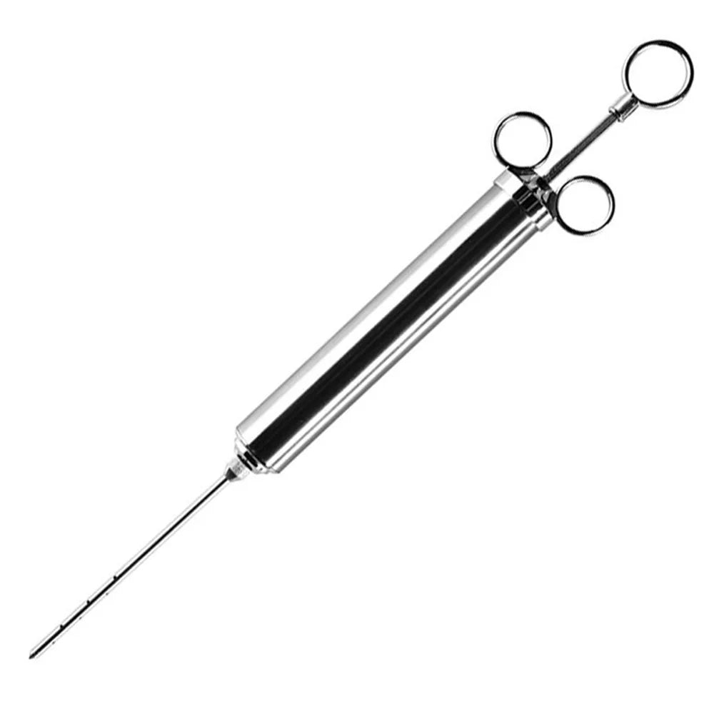 2-Ounce Marinade Injector Stainless Steel Flavor Seasoning BBQ Brine Needle - 5