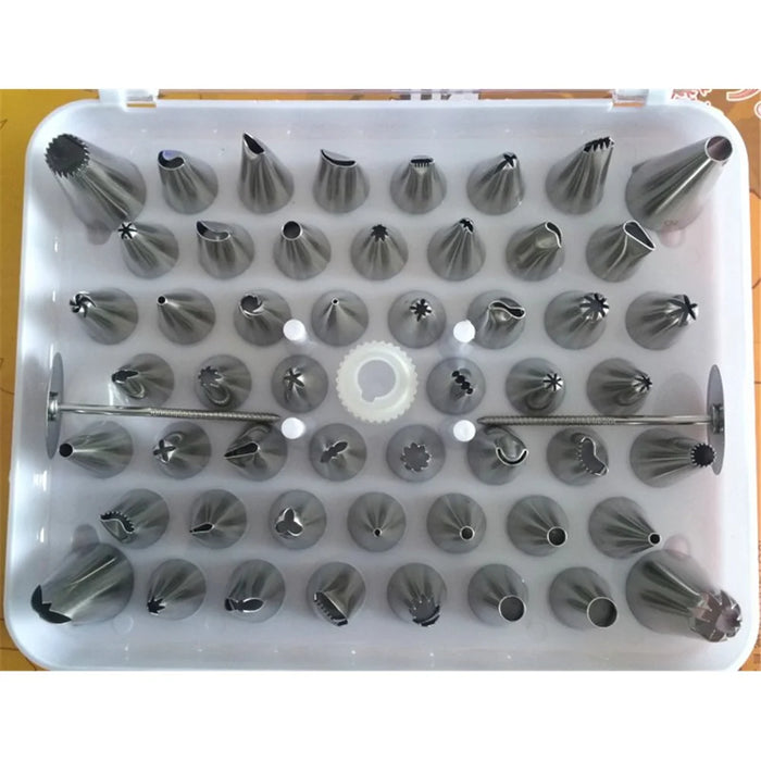 52Pcs/Set Stainless Steel Cake Pastry Icing Piping Nozzles Tip Kit Bakery Accessories - 2
