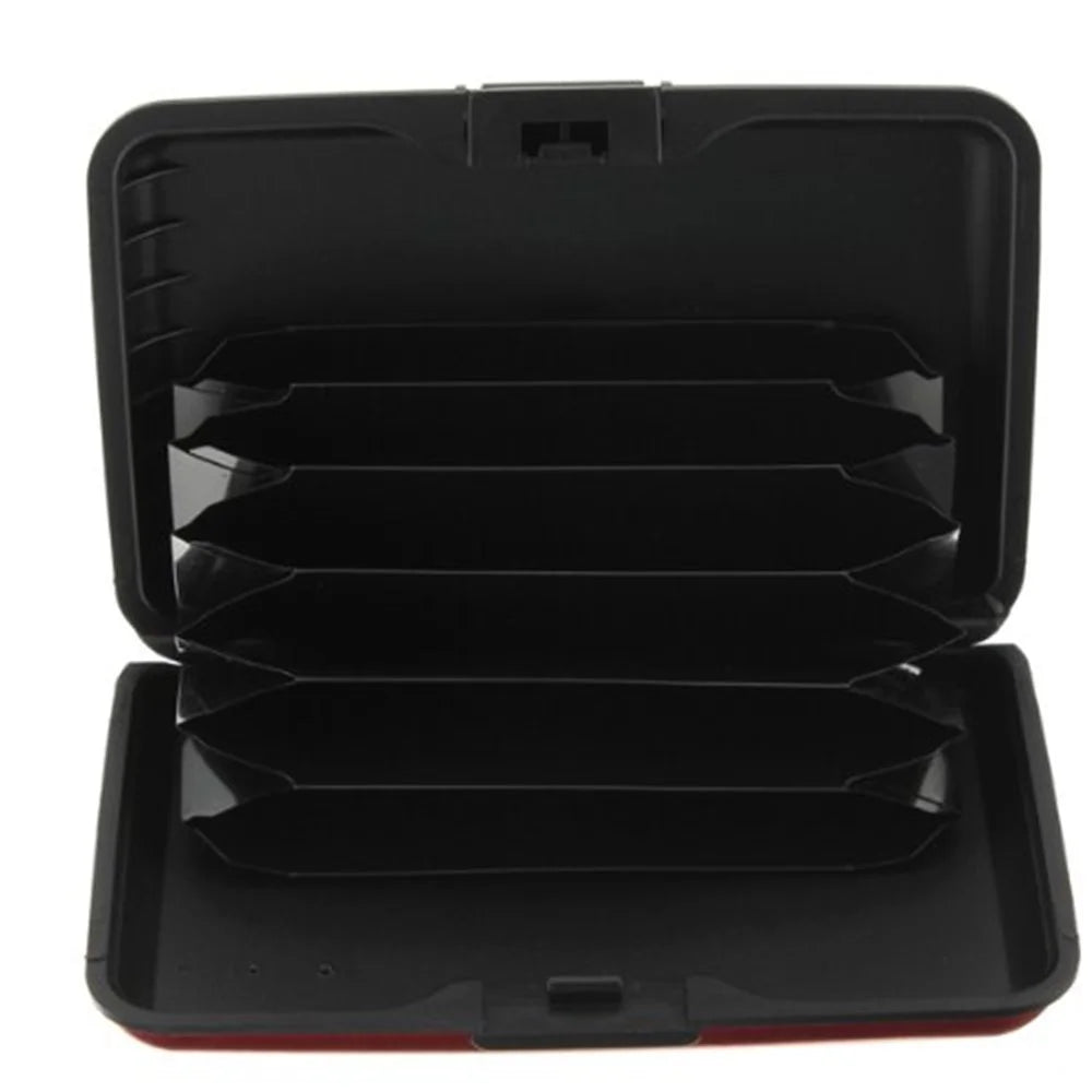Aluminum Credit Card Name Card Holder Case - Red - 3