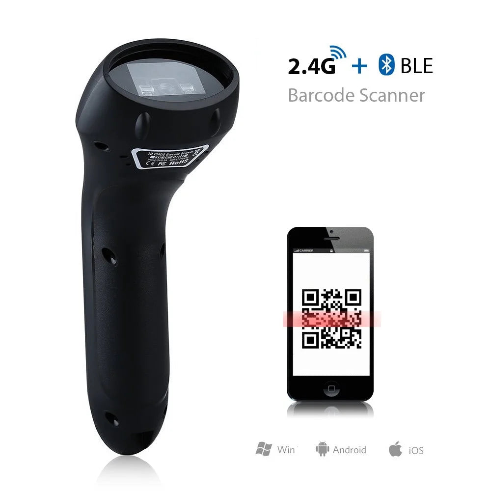 CILICO CT80 Wireless Bluetooth-compatible 1D 2D QR Barcode Scanner QR Bar Code Reader - 1
