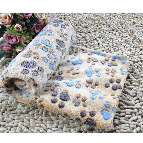 Puppy Blanket Pet Cushion Small Dog Cat Bed Soft Warm Sleep Mat S Size - Coffee - 1