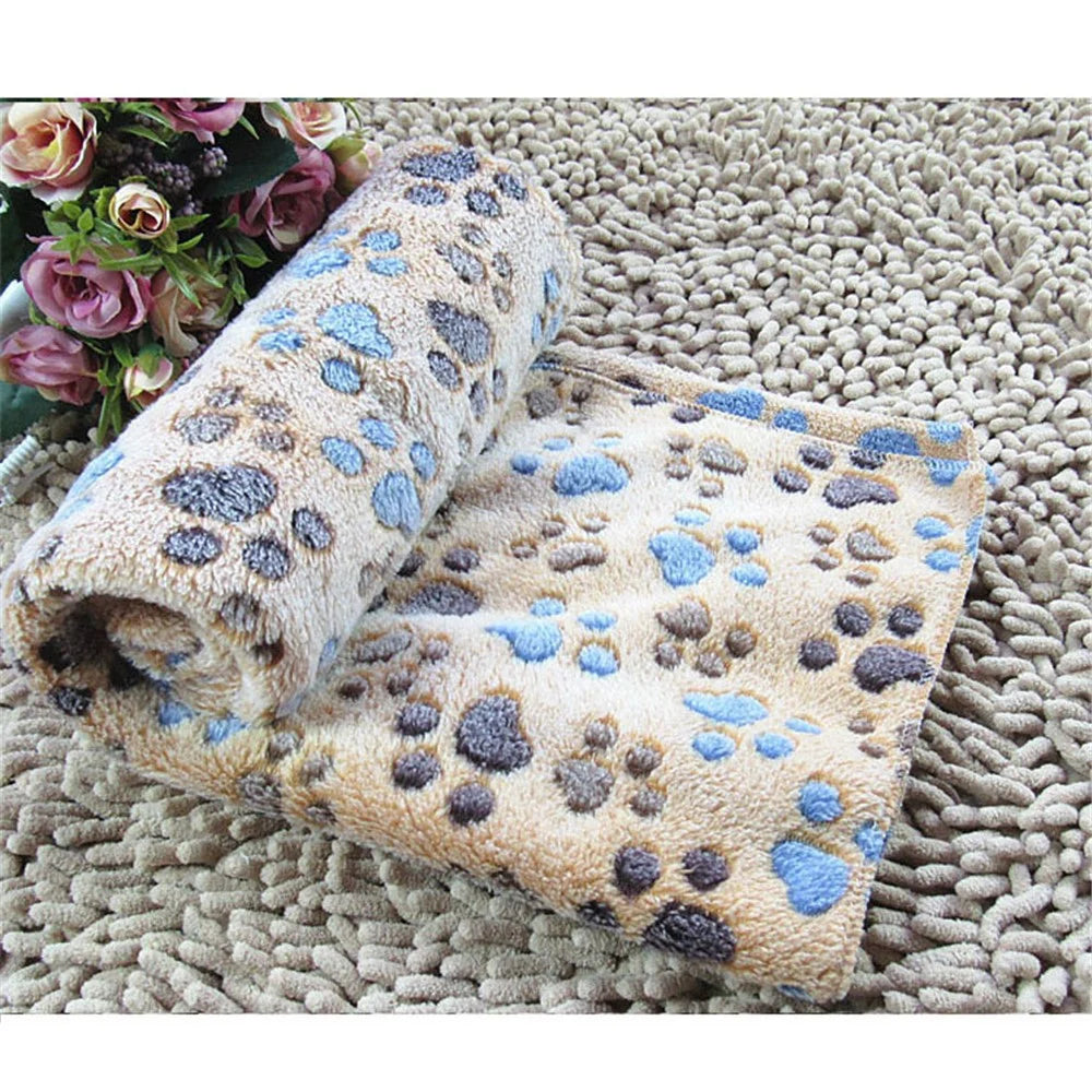 Puppy Blanket Pet Cushion Small Dog Cat Bed Soft Warm Sleep Mat S Size - Coffee - 1