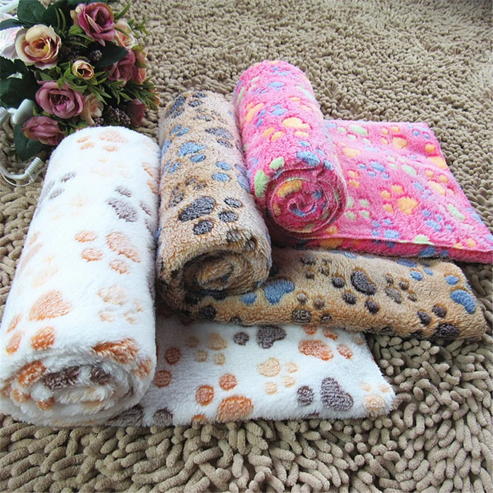 Puppy Blanket Pet Cushion Small Dog Cat Bed Soft Warm Sleep Mat S Size - Coffee - 2