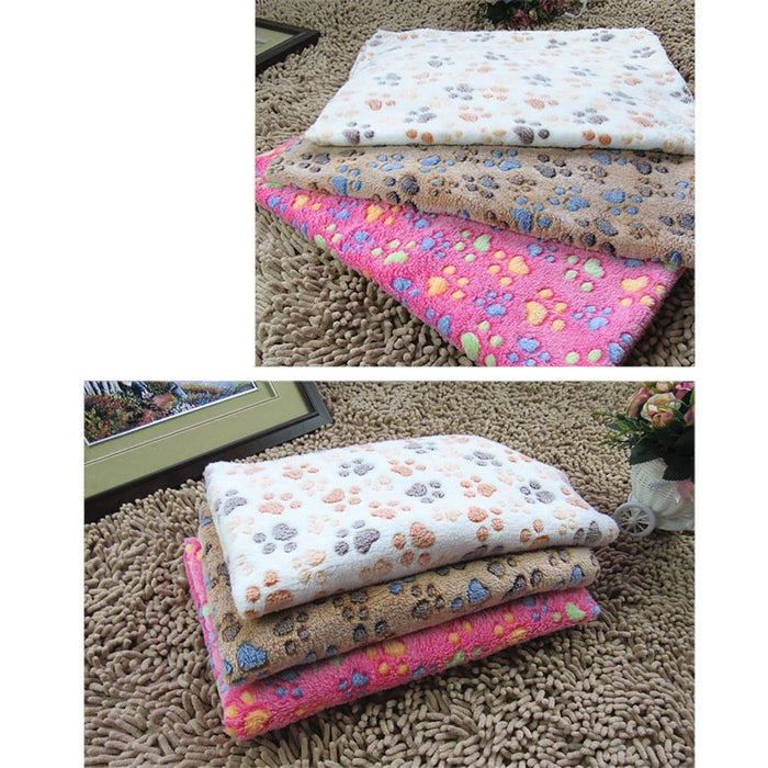 Puppy Blanket Pet Cushion Small Dog Cat Bed Soft Warm Sleep Mat S Size - Coffee - 5