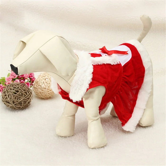 Clothes Christmas Dress for Small Dog for Winter Spring - M - 2