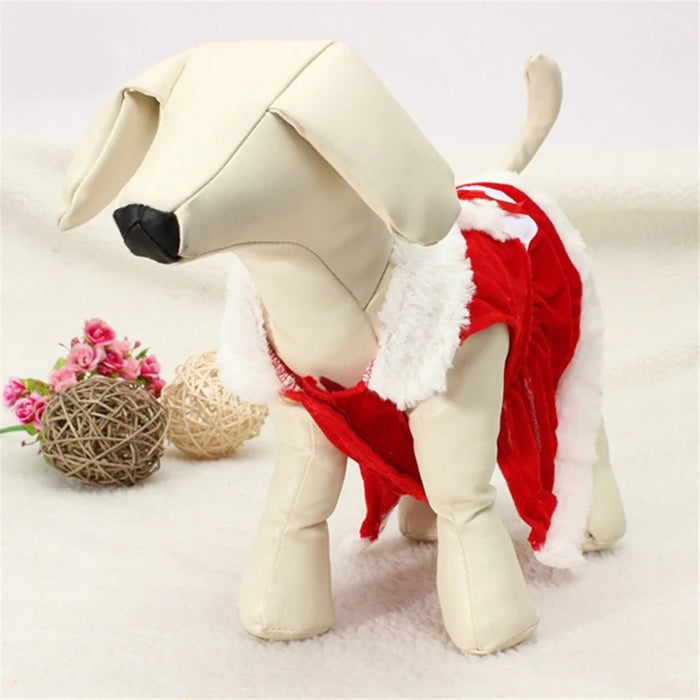Clothes Christmas Dress for Small Dog for Winter Spring - M - 5