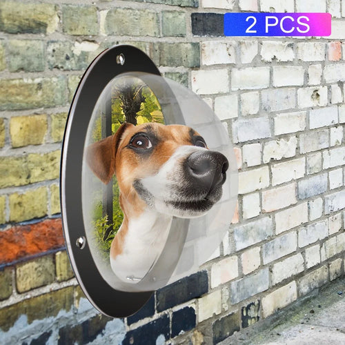 2PCS / Pack Pet Dog Fence Gift Peek Window Acrylic Dome Window - 1