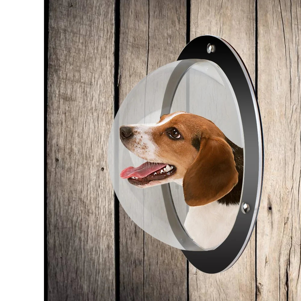 2PCS / Pack Pet Dog Fence Gift Peek Window Acrylic Dome Window - 5