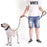 Reflective Nylon Dog Pet Leash Round Traction Rope Gift with Dual Padded Handle - Black - 2