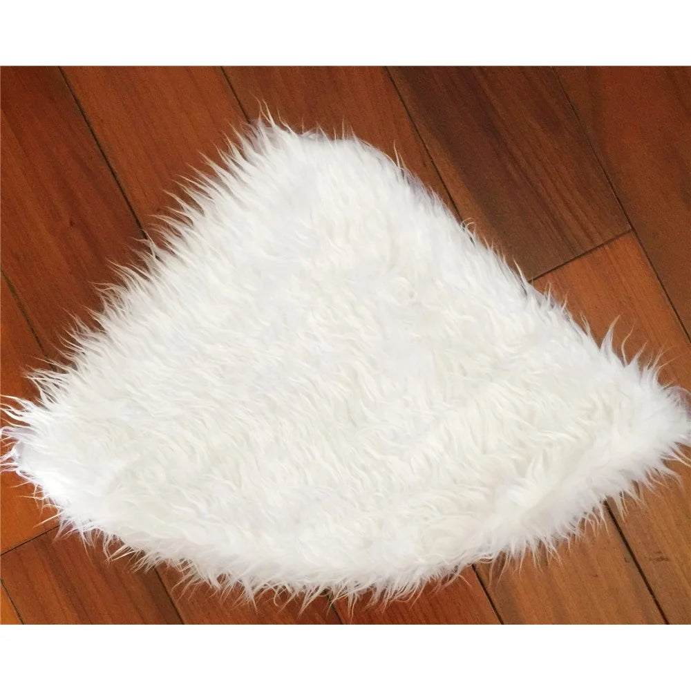 Plush Christmas Tree Skirt Pure White Tree Skirt for Christmas Decoration Home Decor - Diameter: 122cm - 4