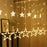Curtain Light 12 Stars 138 Leds Drop Fairy String Light Waterproof Indoor Outdoor 8 Modes Decorative Lamp - Warm White Light - 1