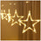 Curtain Light 12 Stars 138 Leds Drop Fairy String Light Waterproof Indoor Outdoor 8 Modes Decorative Lamp - Warm White Light - 3